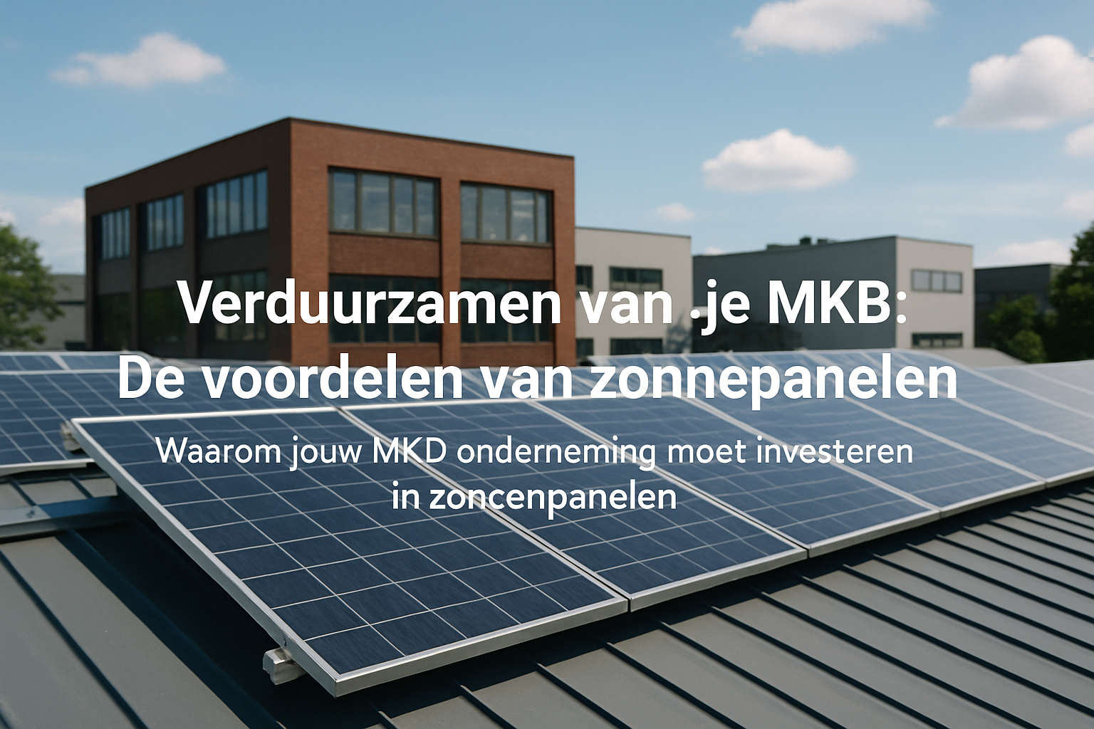 Verduurzamen van je MKB: De voordelen van zonnepanelen