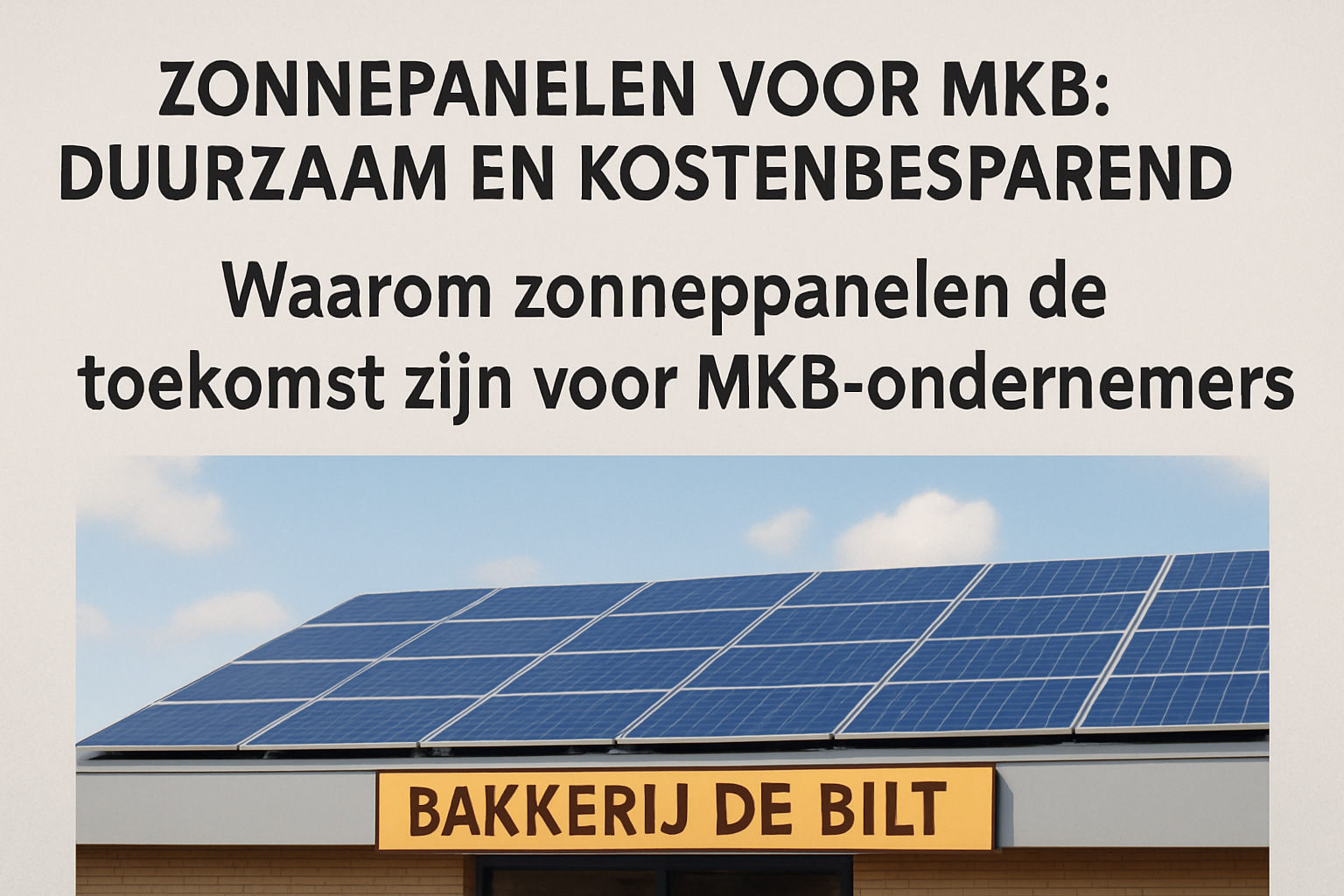 Zonnepanelen voor MKB: Duurzaam en Kostenbesparend