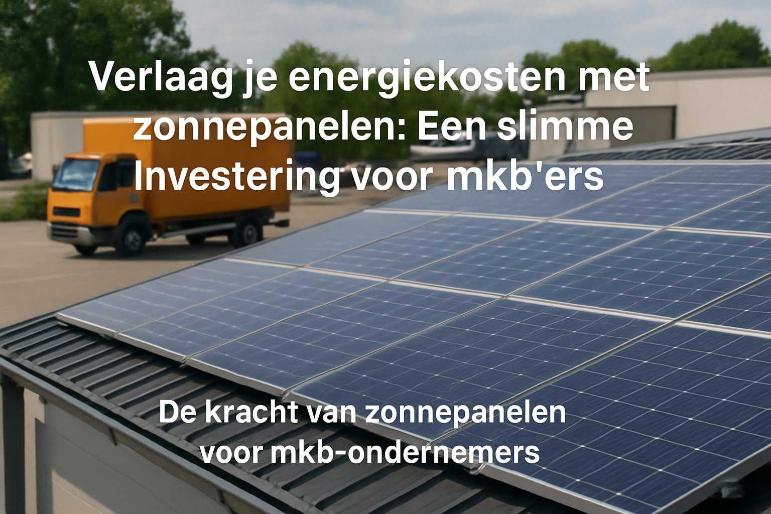 Verlaag je energiekosten met zonnepanelen: Een slimme investering voor mkb'ers