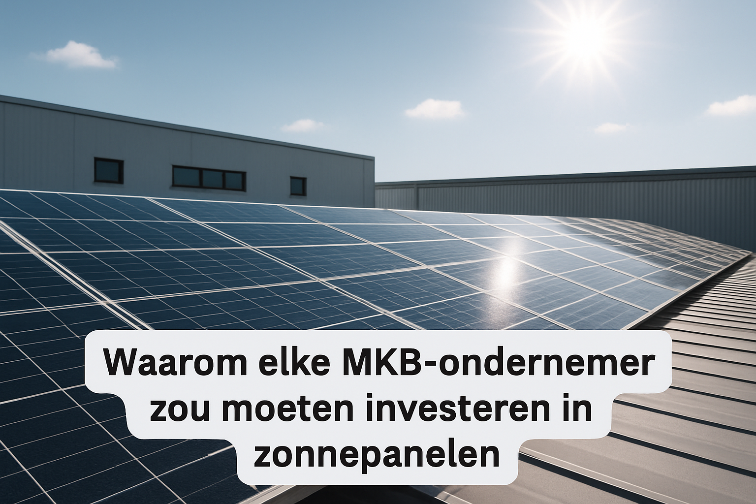 Verduurzamen voor MKB: Waarom Zonnepanelen de Sleutel zijn tot Lagere Energiekosten