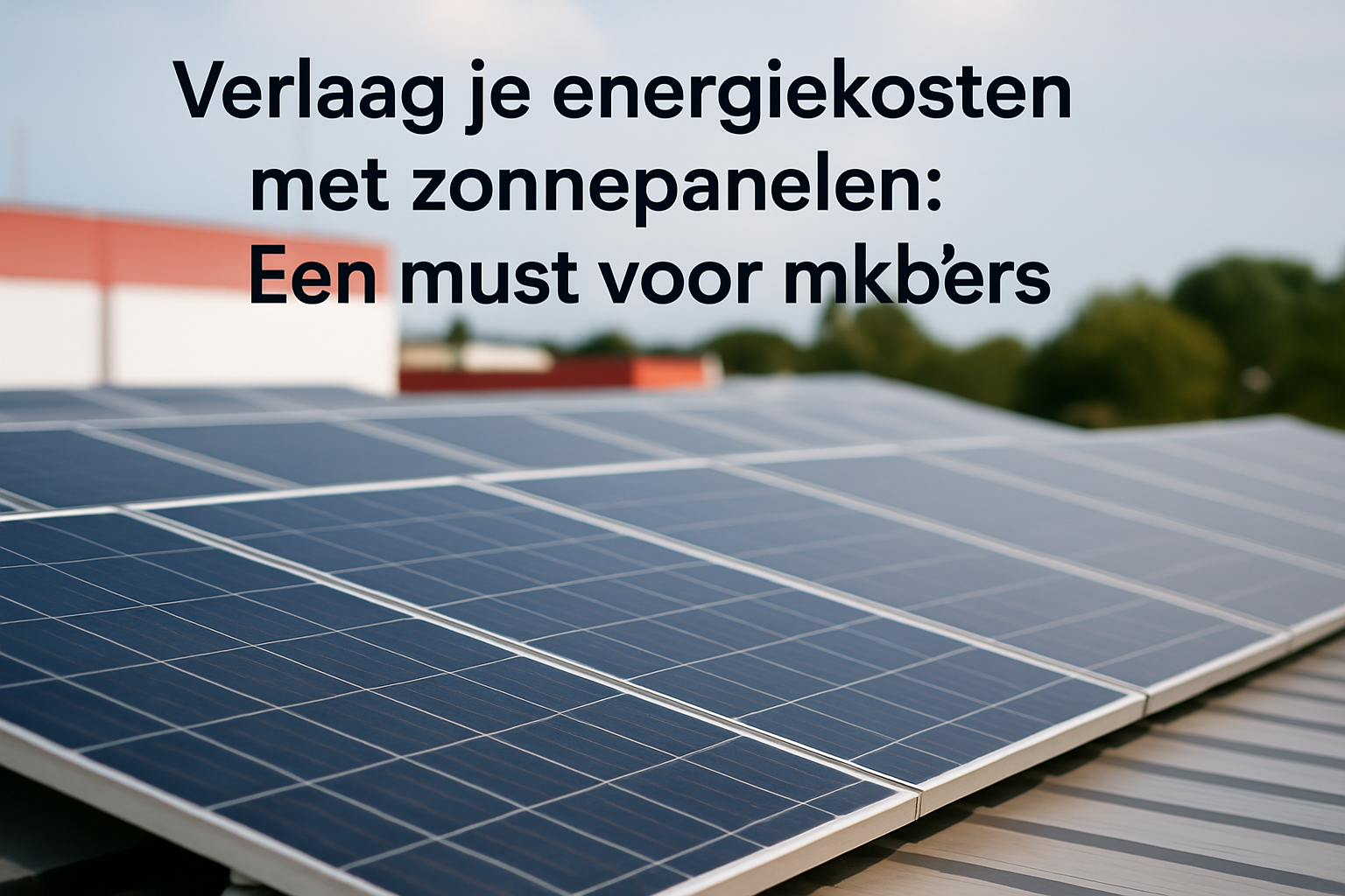 Verlaag je energiekosten met zonnepanelen: Een must voor mkb'ers