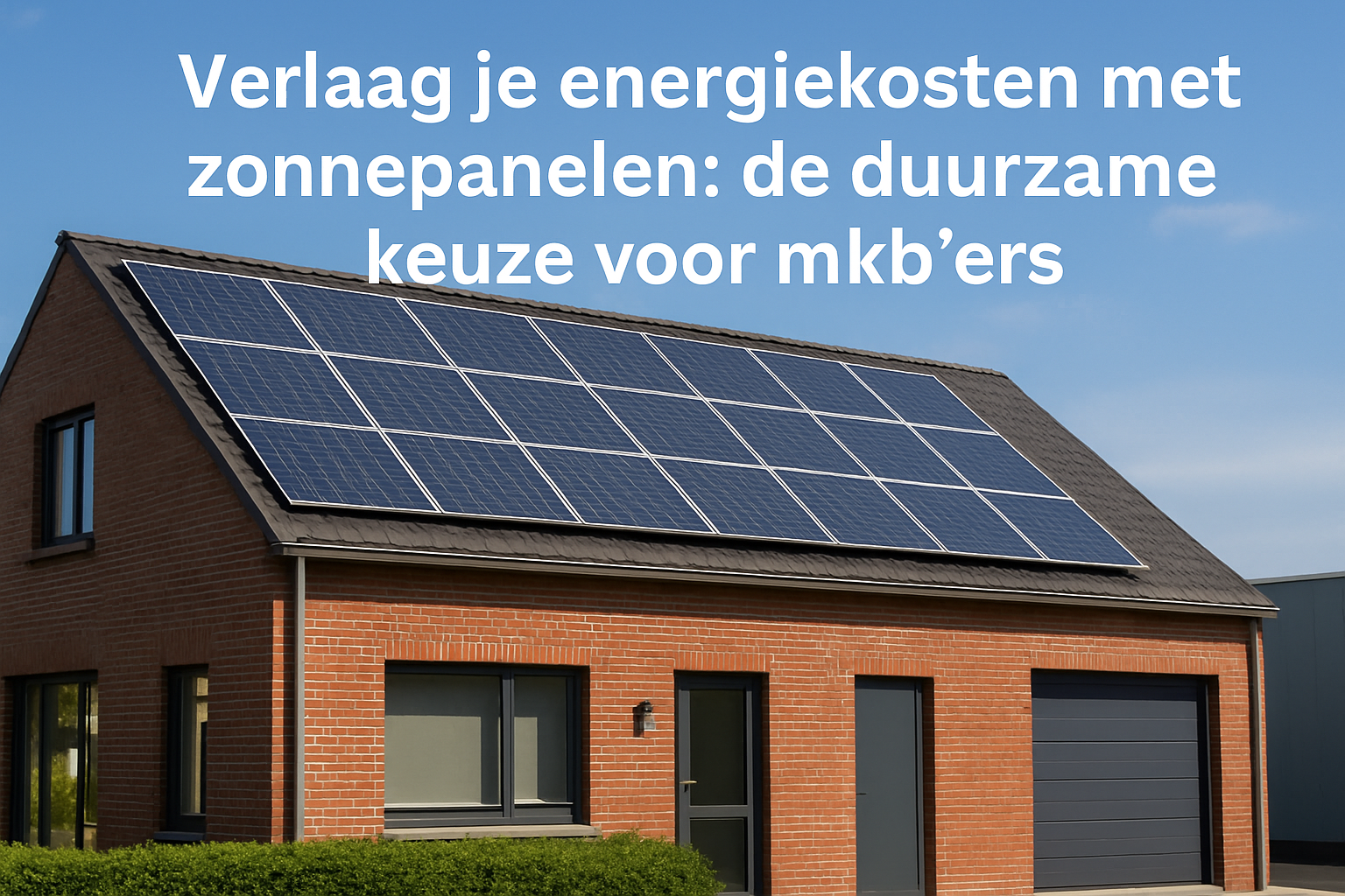 Verlaag je energiekosten met zonnepanelen: de duurzame keuze voor mkb’ers