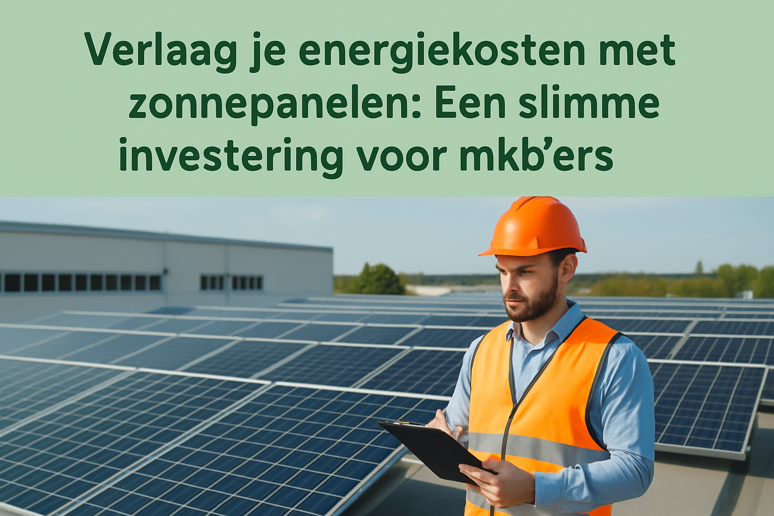 Verlaag je energiekosten met zonnepanelen: Een slimme investering voor mkb'ers