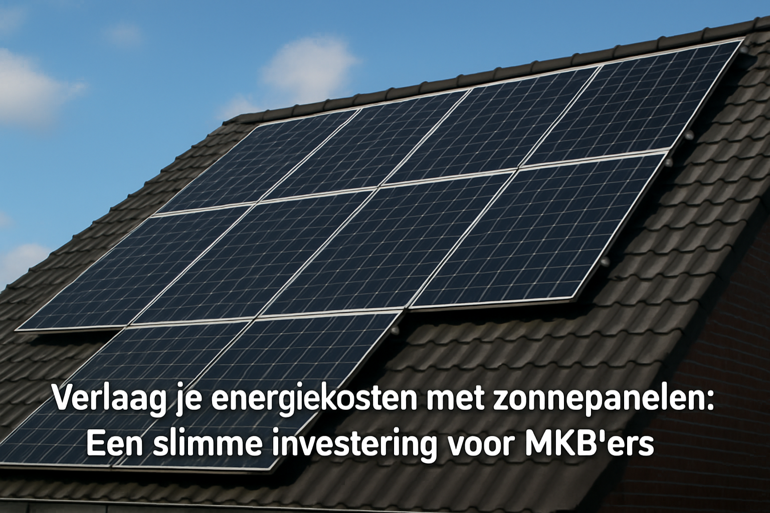 Verlaag je energiekosten met zonnepanelen: Een slimme investering voor MKB'ers