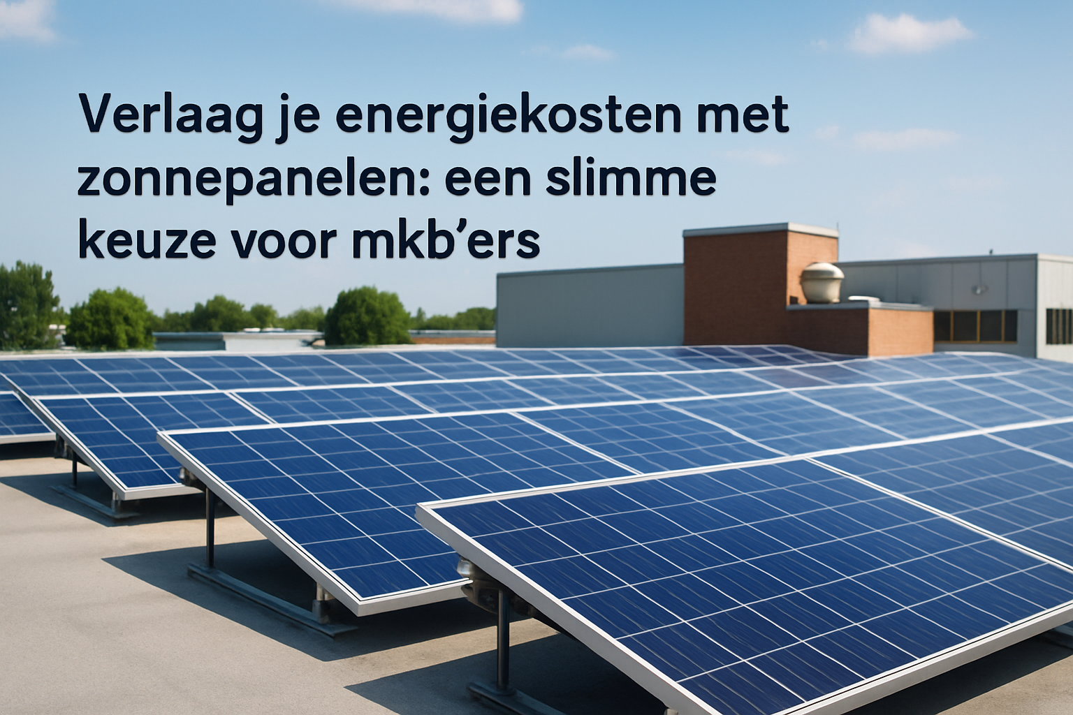 Verlaag je energiekosten met zonnepanelen: een slimme keuze voor mkb'ers