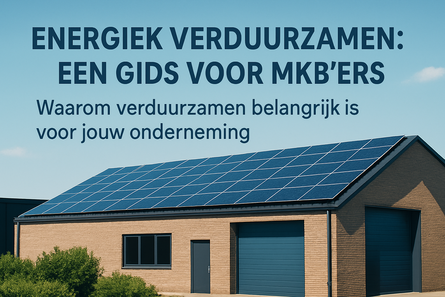 Energiek Verduurzamen: Een Gids voor MKB'ers