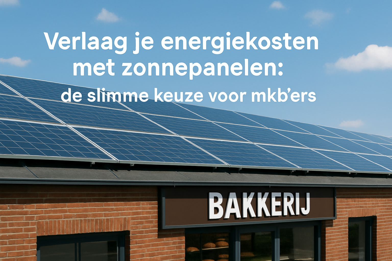 Verlaag je energiekosten met zonnepanelen: de slimme keuze voor mkb'ers