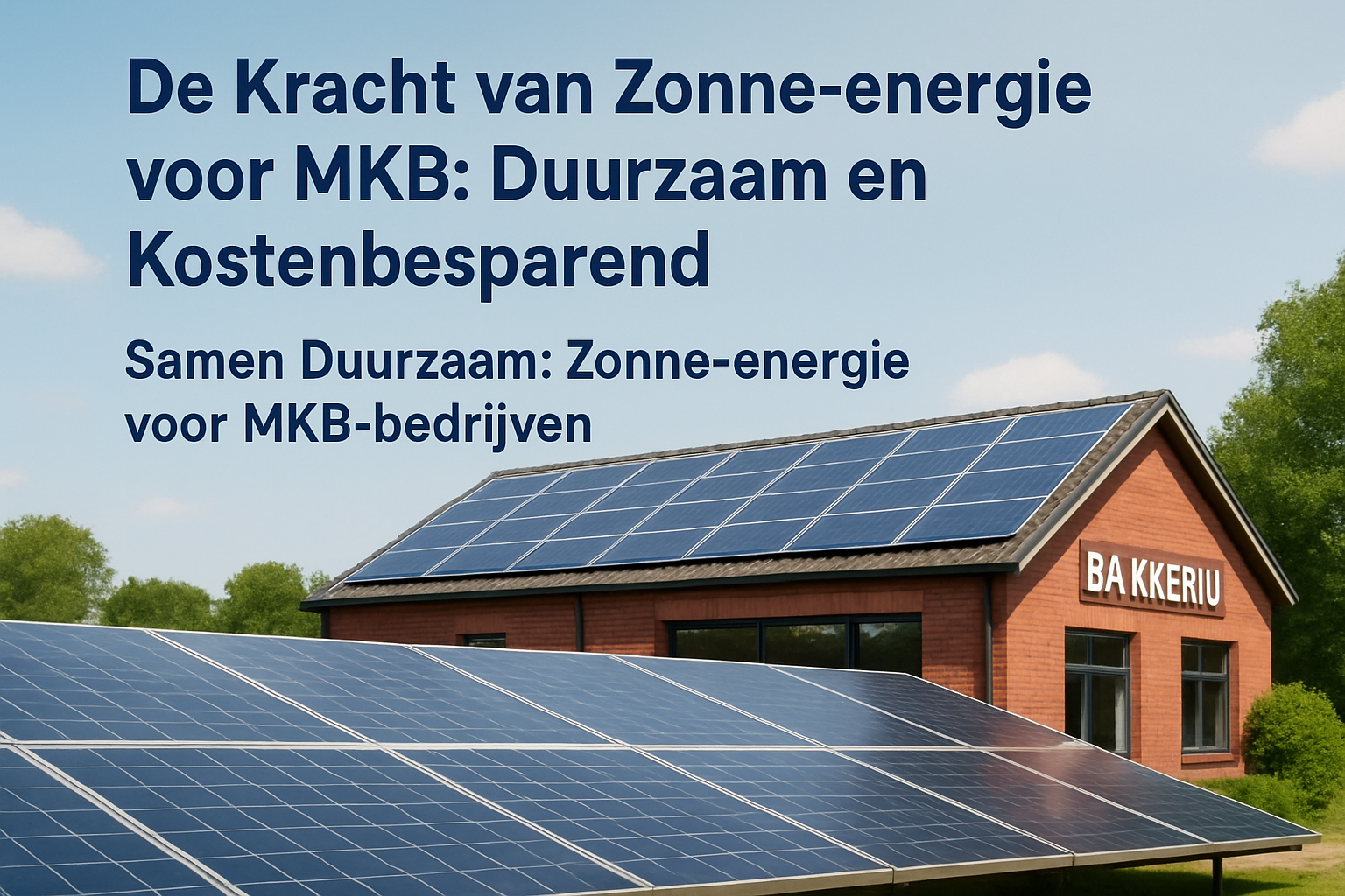 De Kracht van Zonne-energie voor MKB: Duurzaam en Kostenbesparend