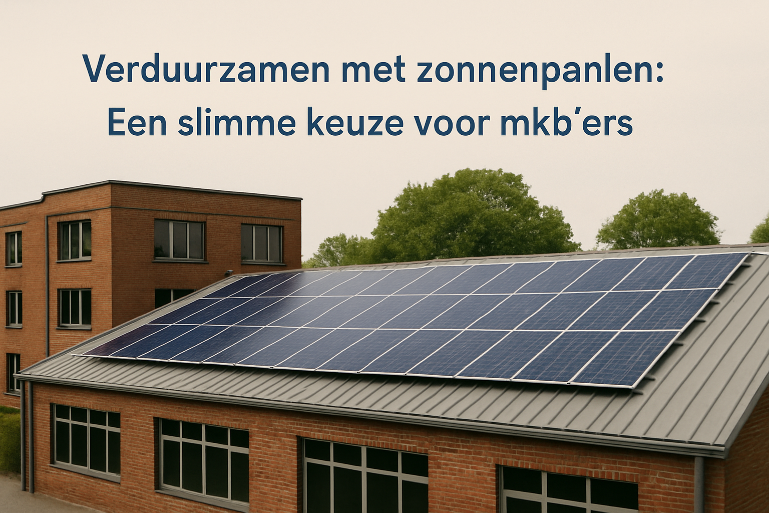 Verduurzamen met zonnepanelen: Een slimme keuze voor mkb'ers