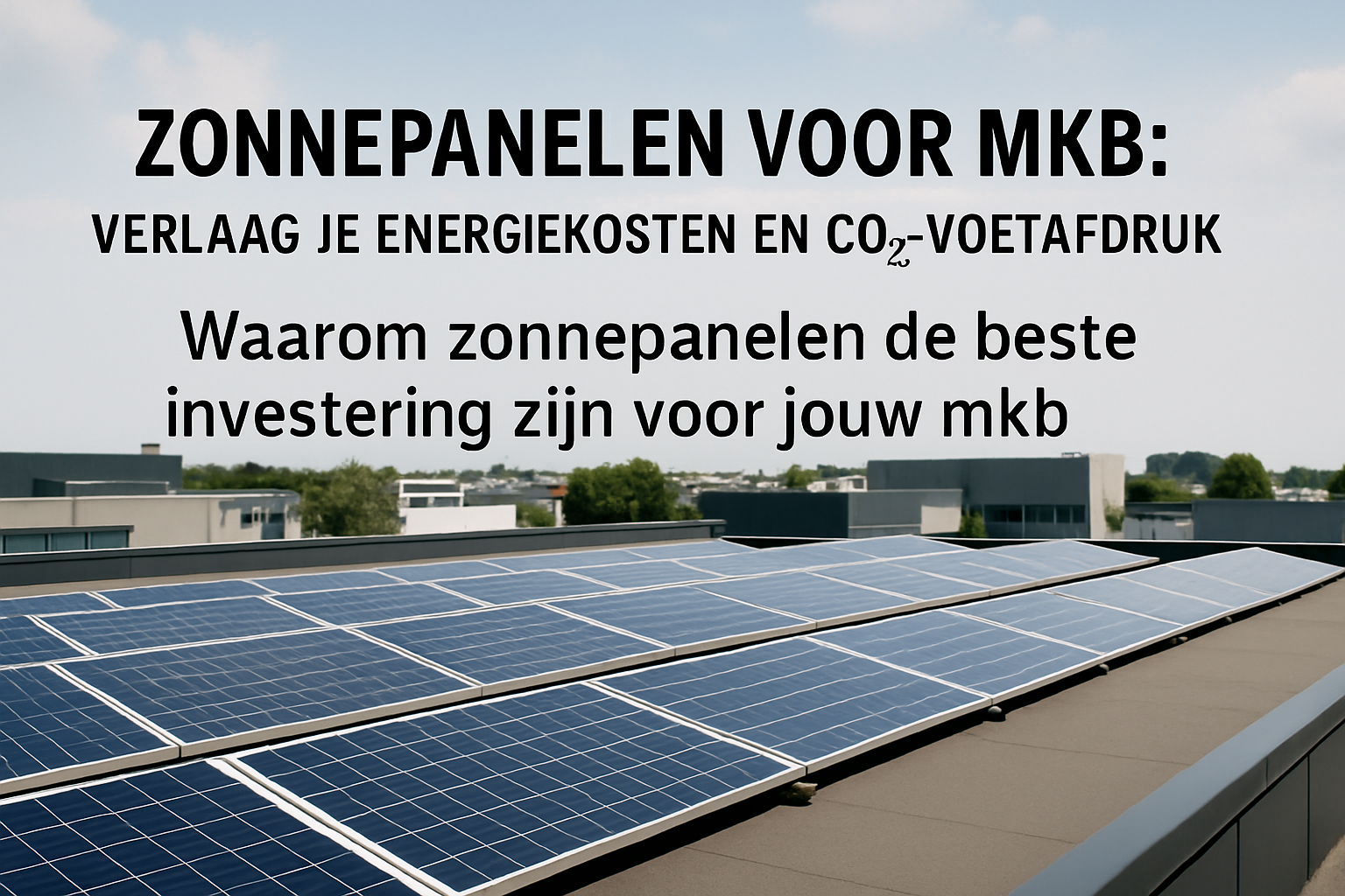 Zonnepanelen voor MKB: Verlaag je energiekosten en CO₂-voetafdruk
