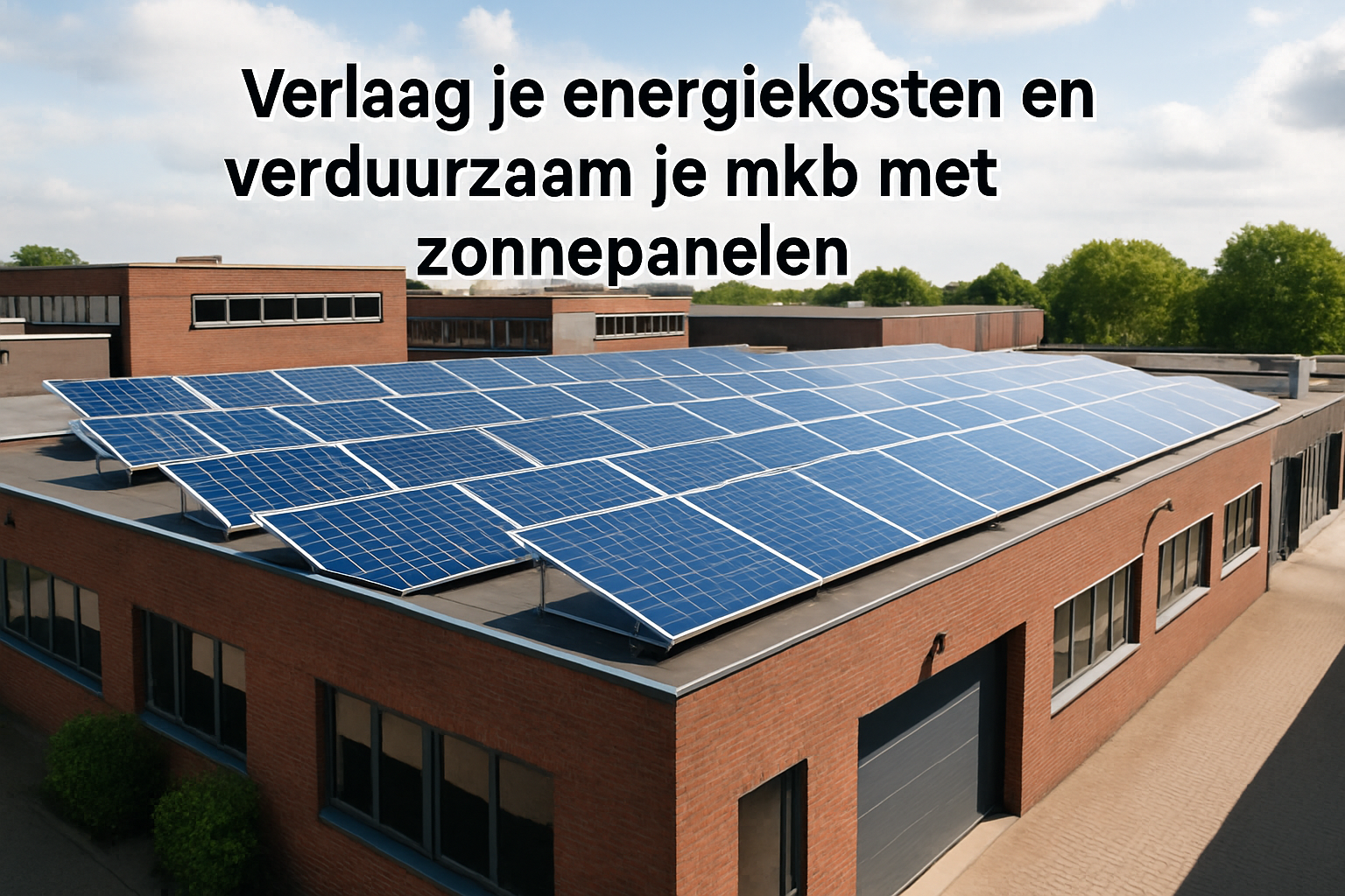 Verlaag je energiekosten en verduurzaam je mkb met zonnepanelen