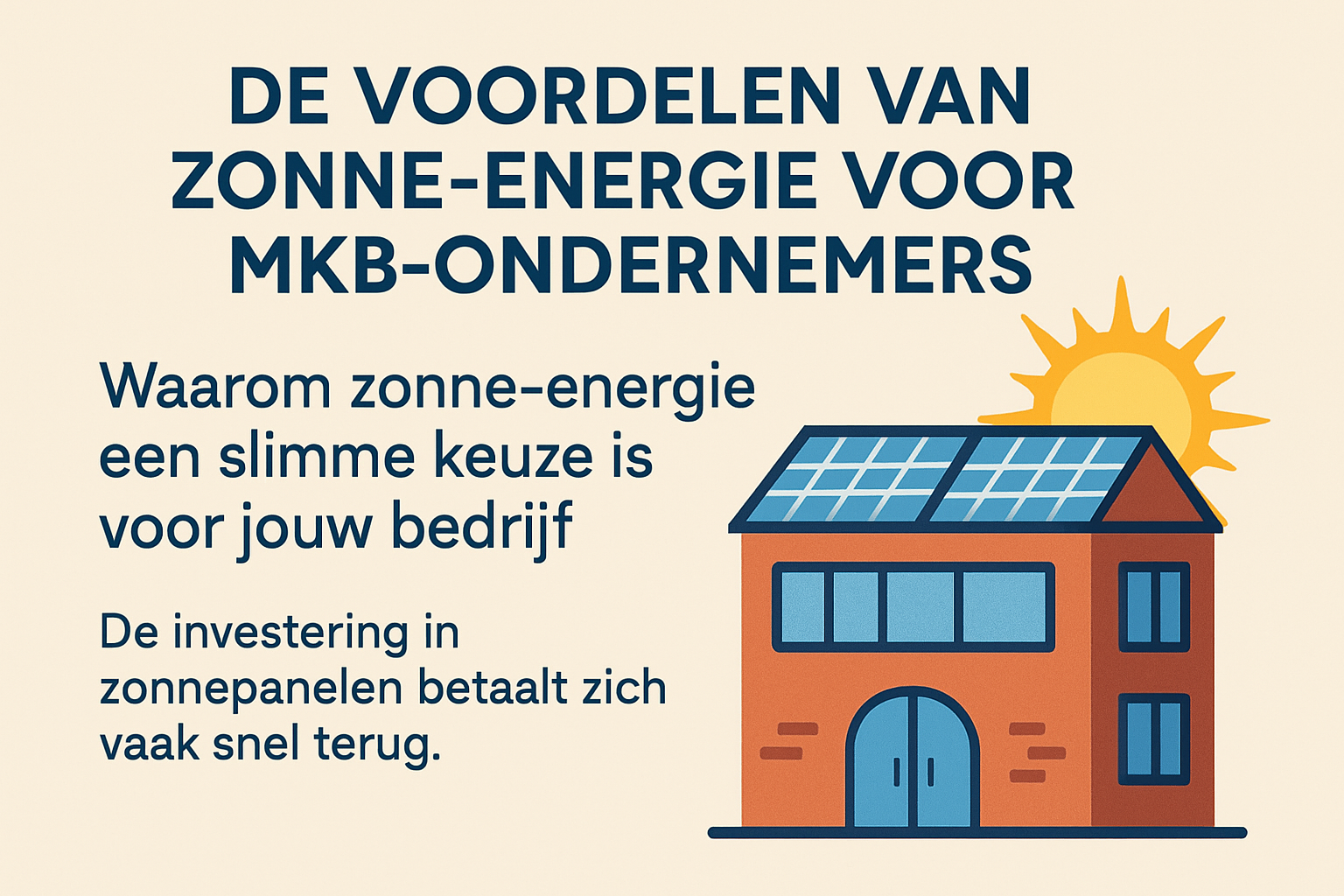 De Voordelen van Zonne-energie voor MKB-ondernemers