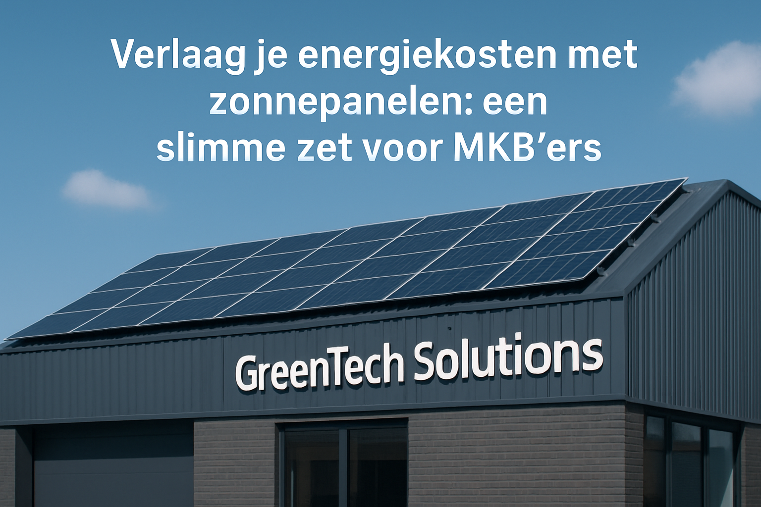 Verlaag je energiekosten met zonnepanelen: een slimme zet voor MKB’ers