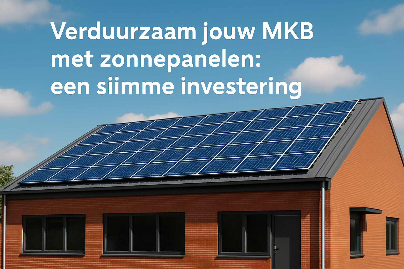 Verduurzaam jouw MKB met zonnepanelen: een slimme investering