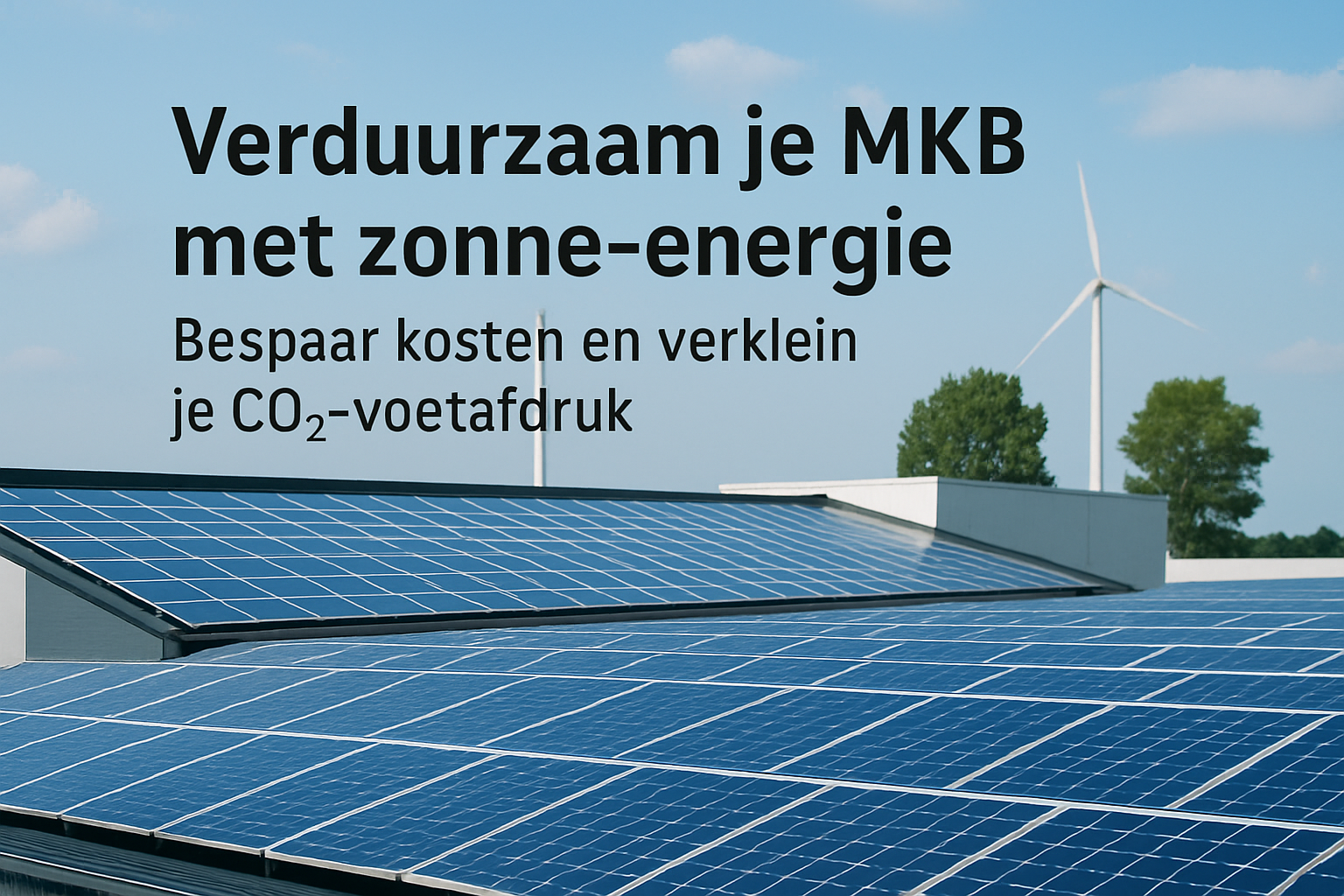 Verduurzaam je MKB met Zonne-energie: Bespaar Kosten en Verklein je CO₂-voetafdruk