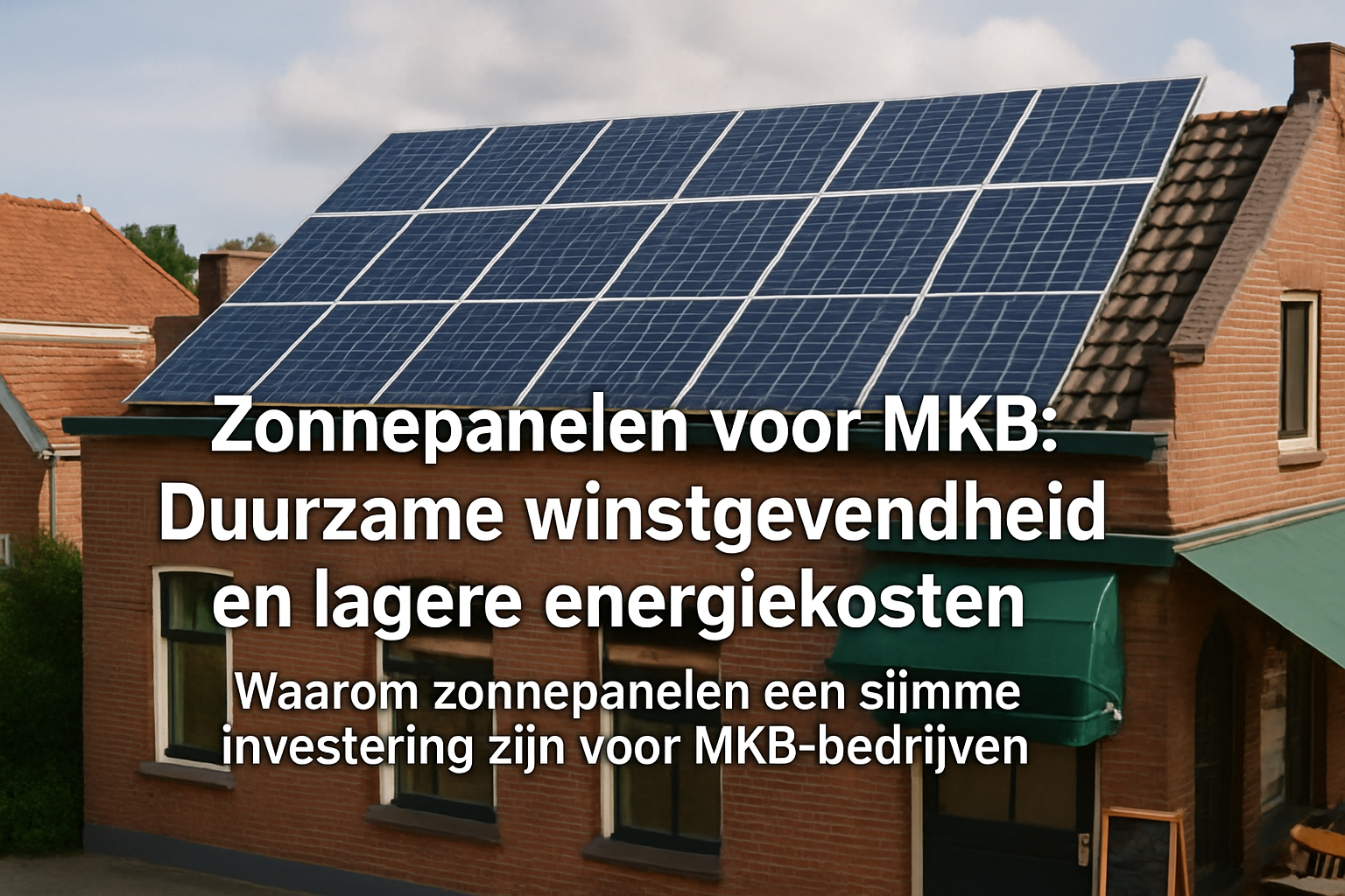 Zonnepanelen voor MKB: Duurzame winstgevendheid en lagere energiekosten