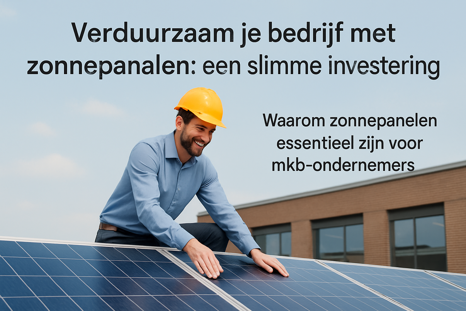 Verduurzaam je bedrijf met zonnepanelen: een slimme investering