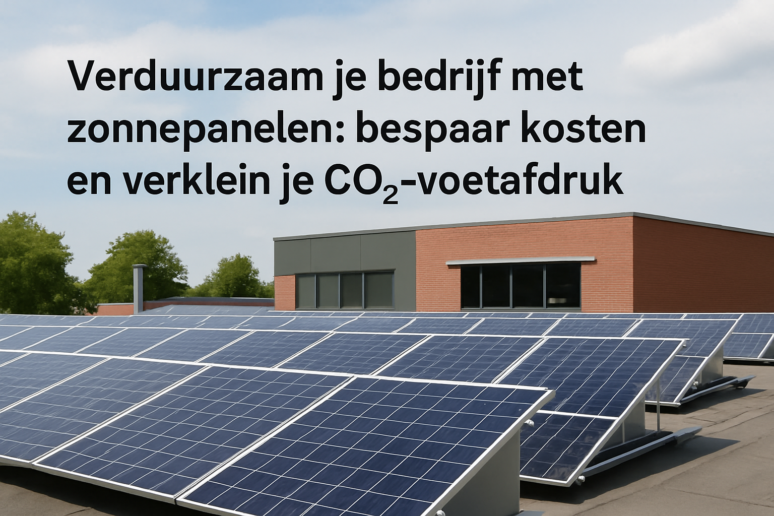 Verduurzaam je bedrijf met zonnepanelen: bespaar kosten en verklein je CO₂-voetafdruk