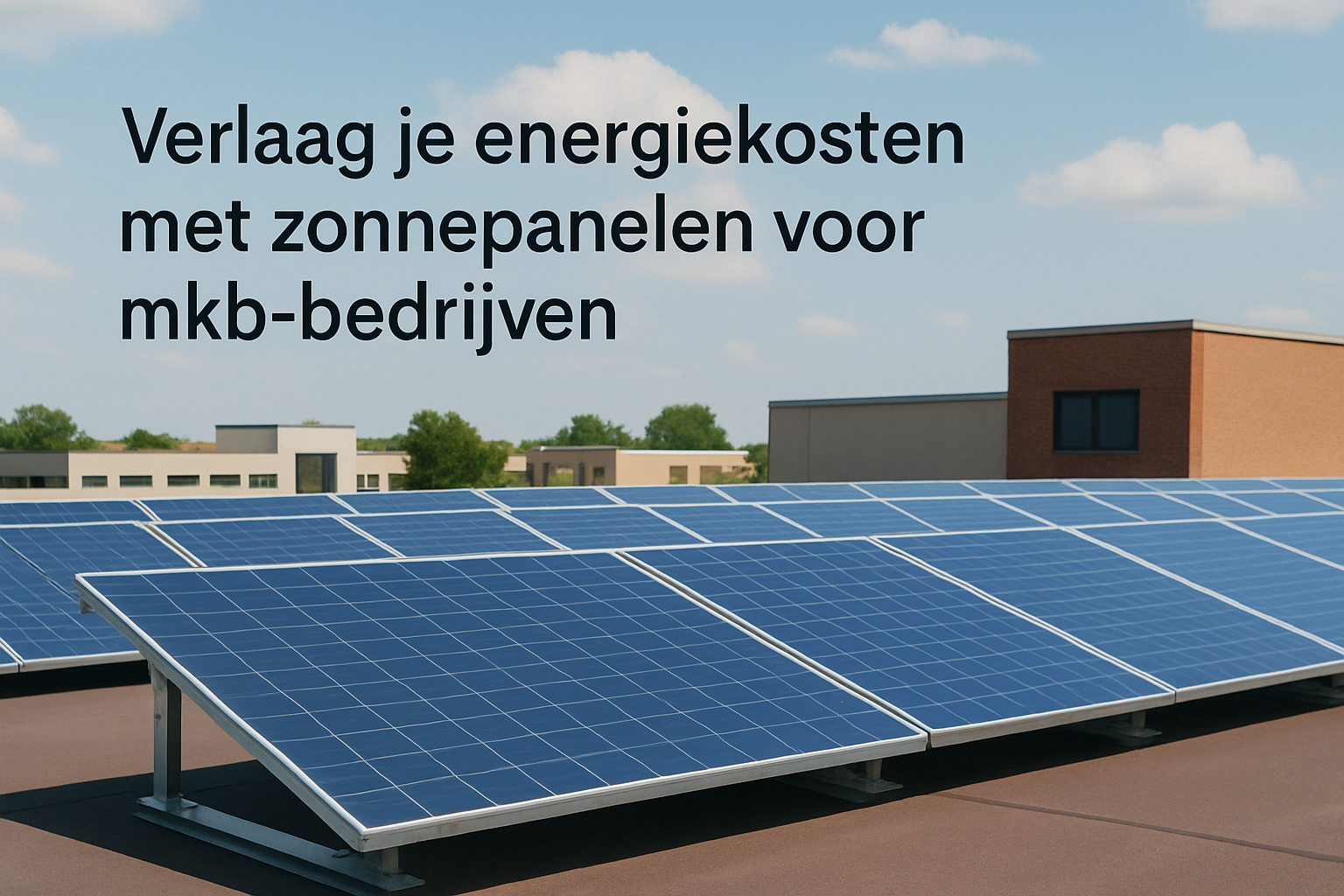 Verlaag je energiekosten met zonnepanelen voor mkb-bedrijven