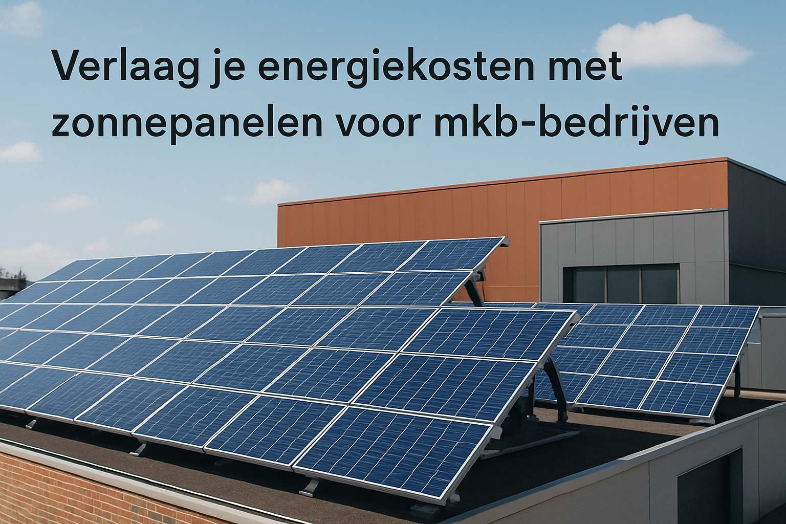 Verlaag je energiekosten met zonnepanelen voor mkb-bedrijven