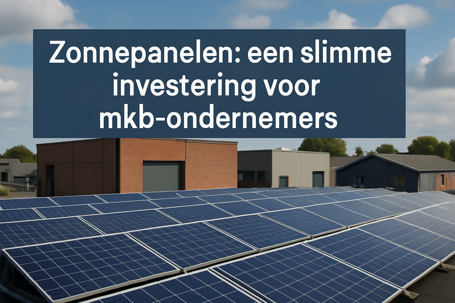 Lage energiekosten en verduurzaming: de kracht van zonnepanelen voor mkb'ers