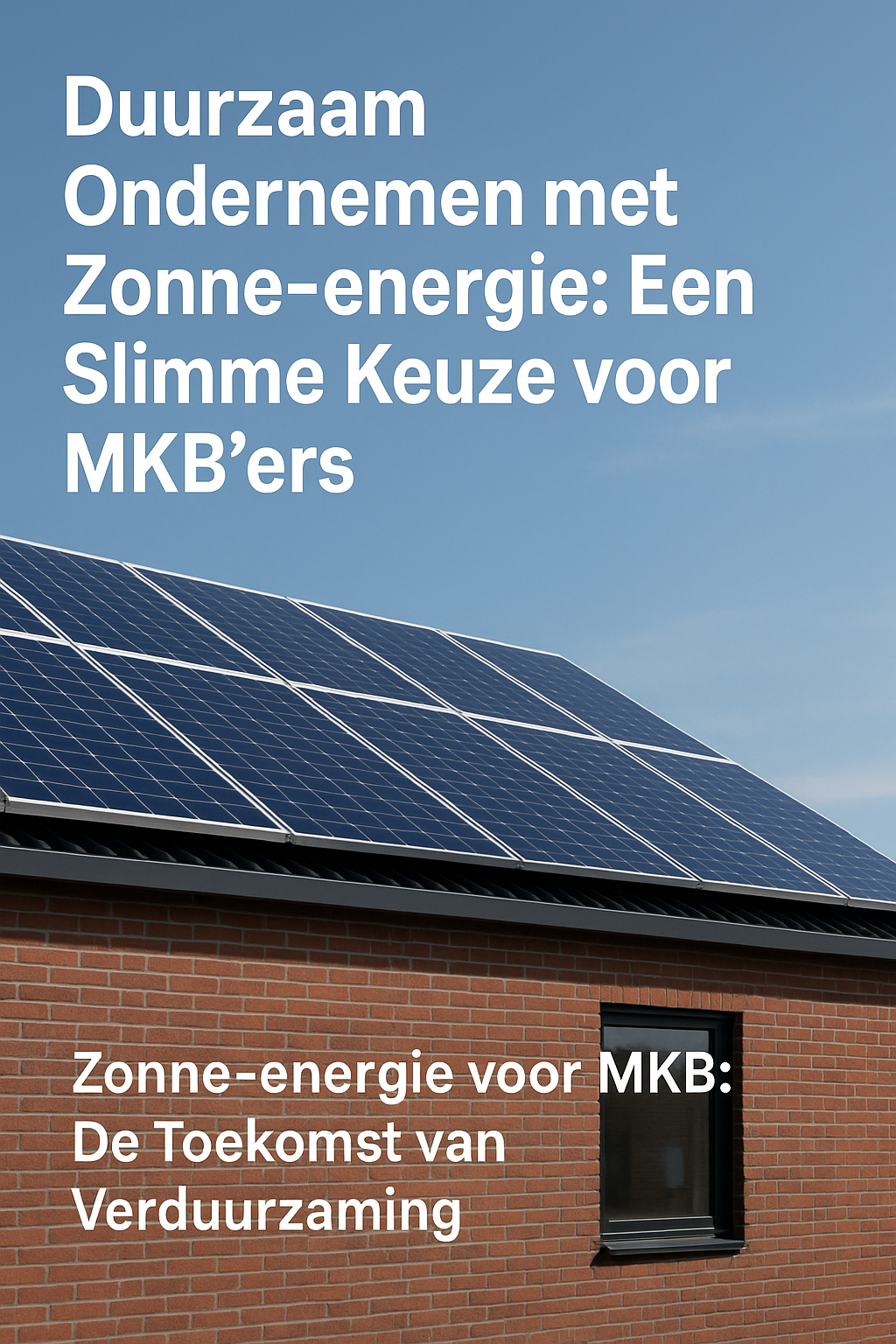 Duurzaam Ondernemen met Zonne-energie: Een Slimme Keuze voor MKB'ers
