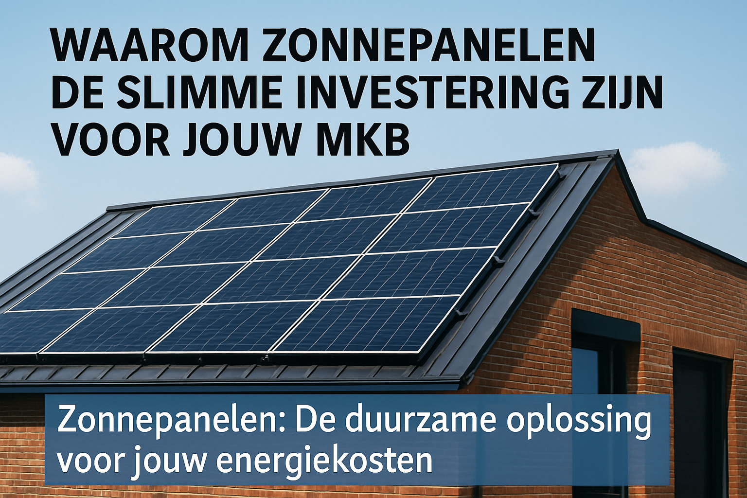 Waarom Zonnepanelen De Slimme Investering Zijn Voor Jouw MKB
