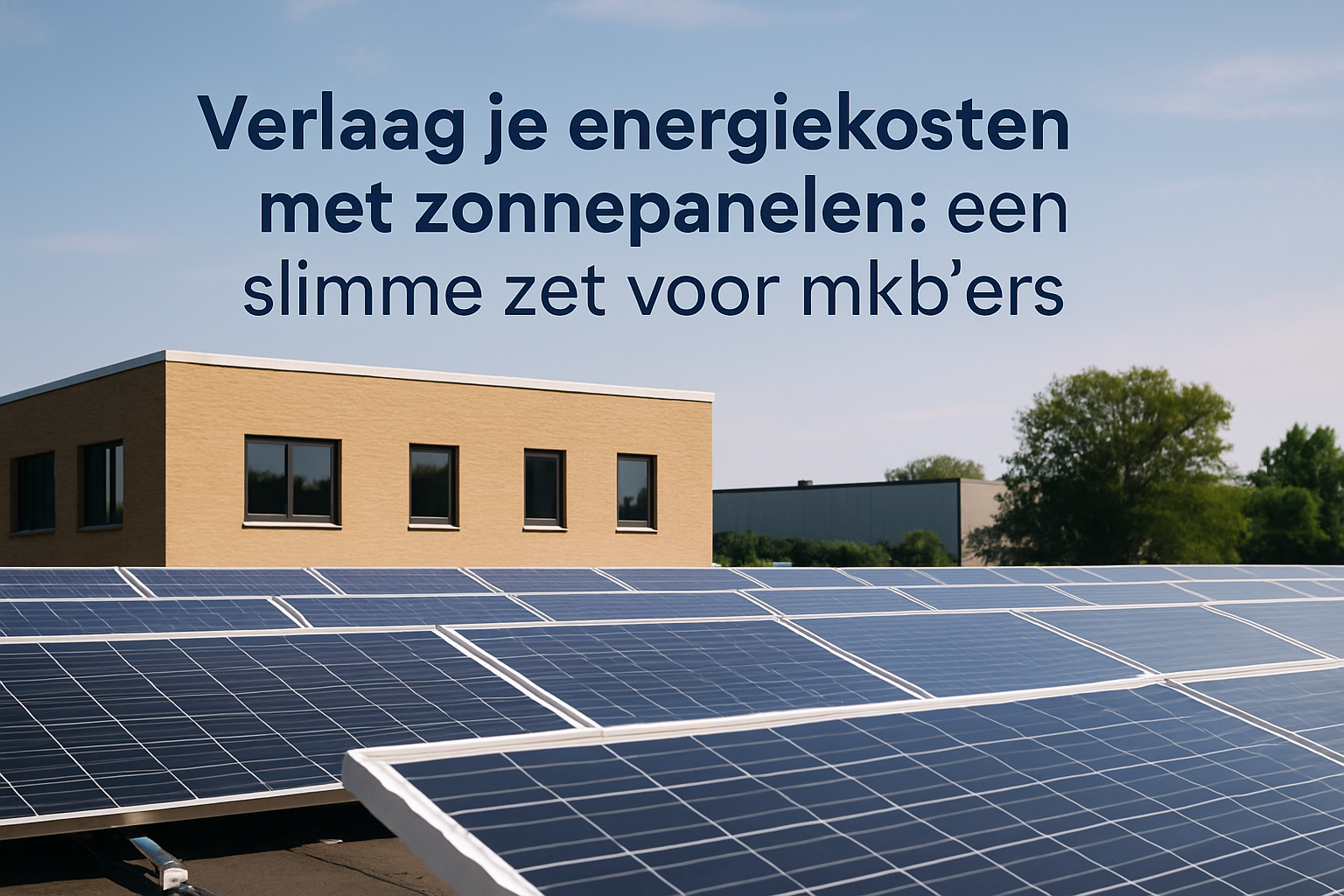 Verlaag je energiekosten met zonnepanelen: een slimme zet voor mkb'ers
