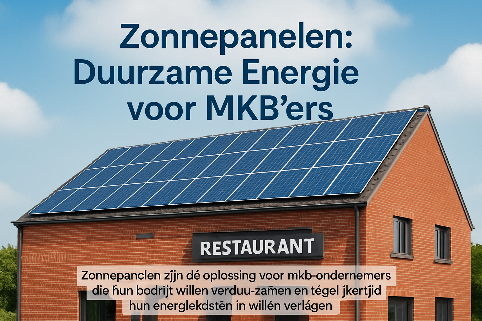 Zonnepanelen voor MKB: Duurzaamheid en Kostenbesparing Hand in Hand