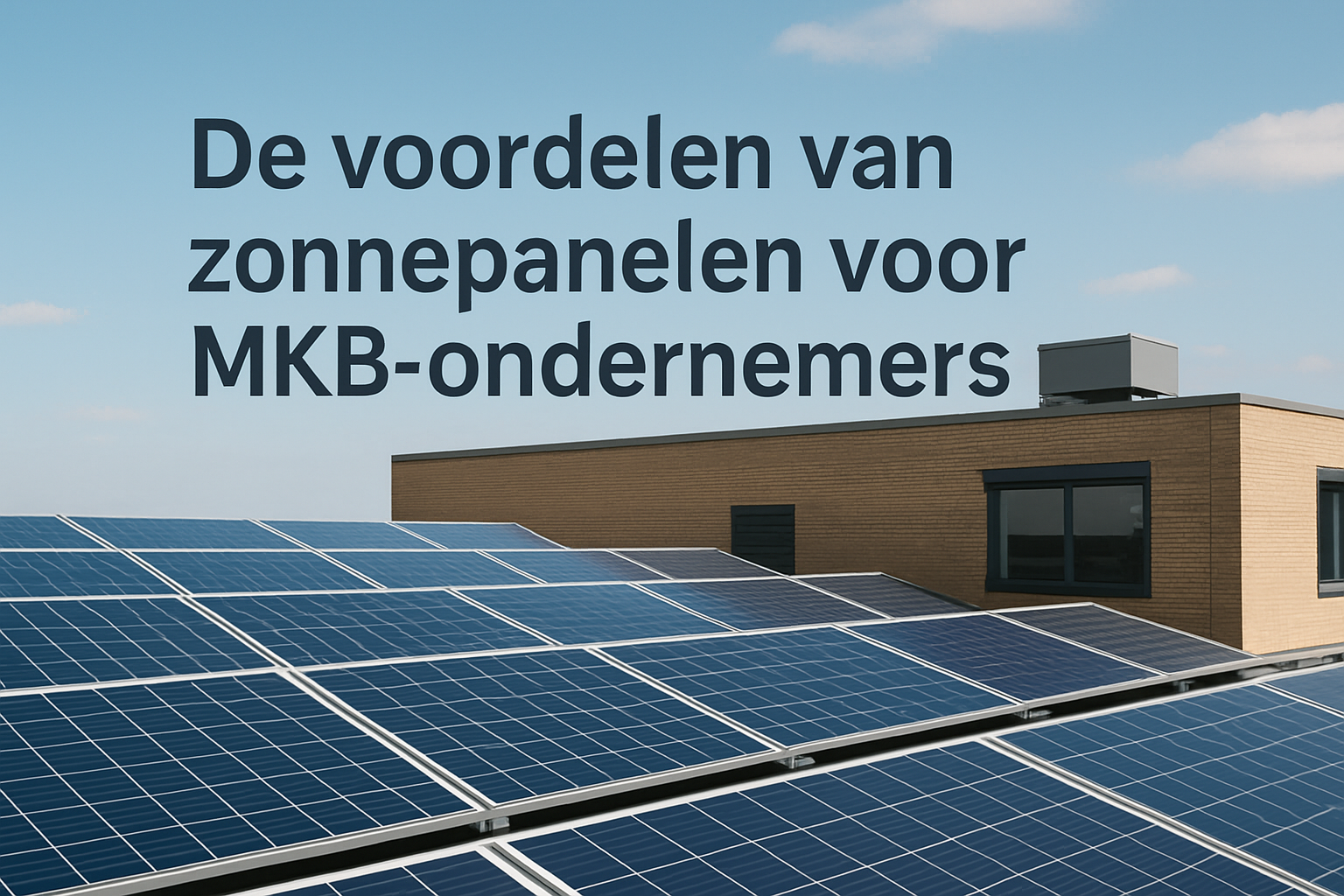 De voordelen van zonnepanelen voor MKB-ondernemers