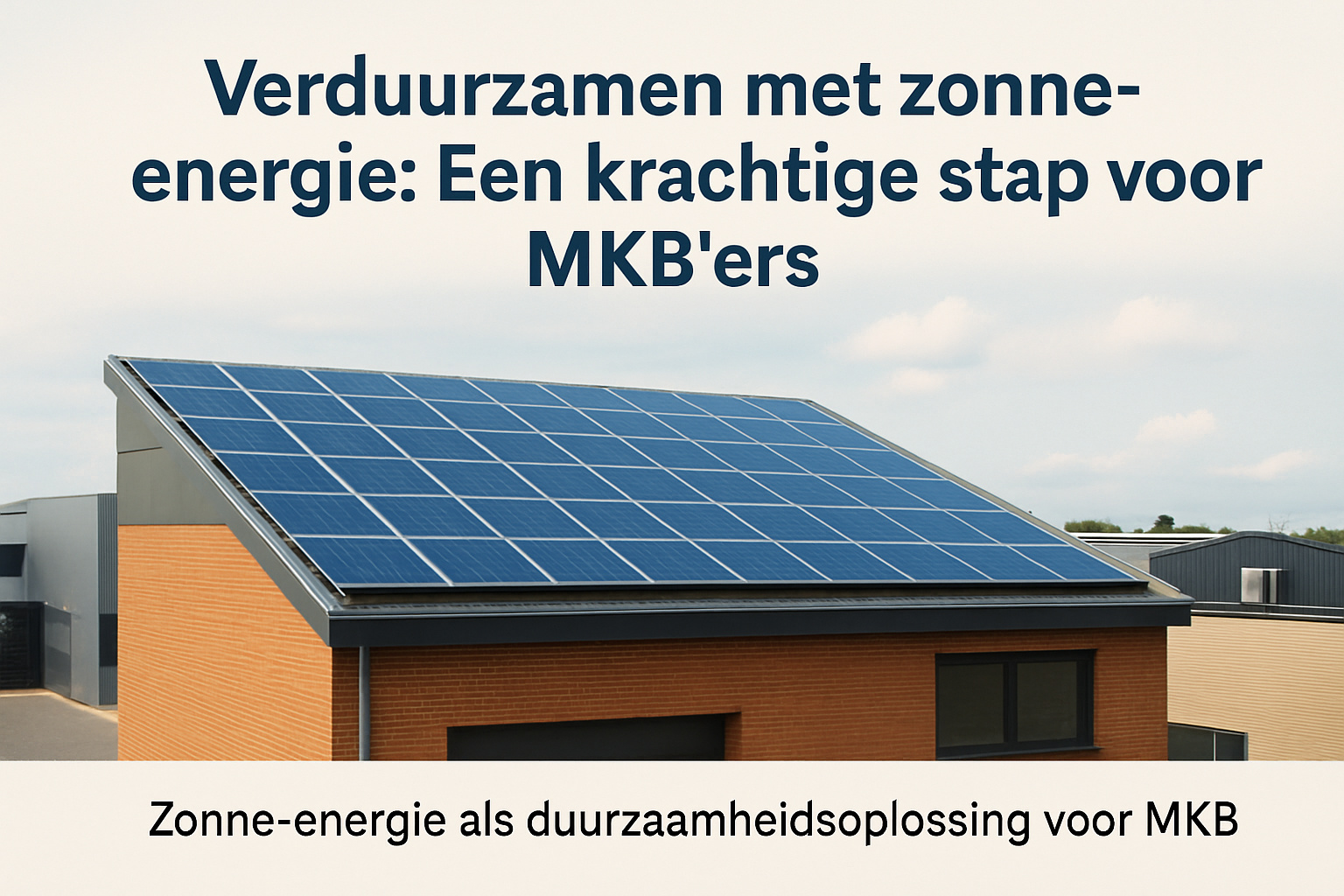 Verduurzamen met Zonne-energie: Een Krachtige Stap voor MKB’ers