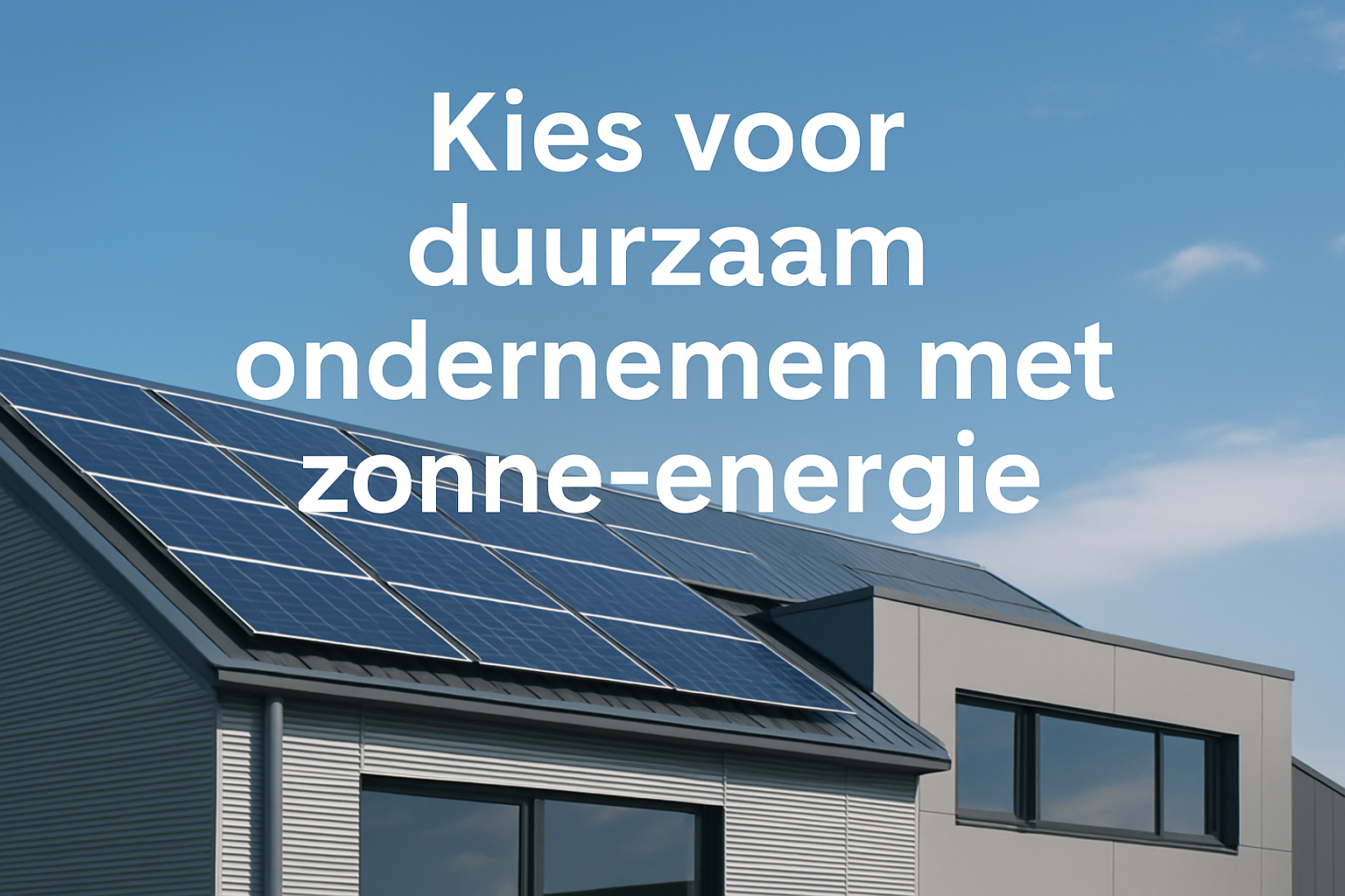 Duurzaam Ondernemen met Zonne-energie: De Toekomst van MKB-bedrijven