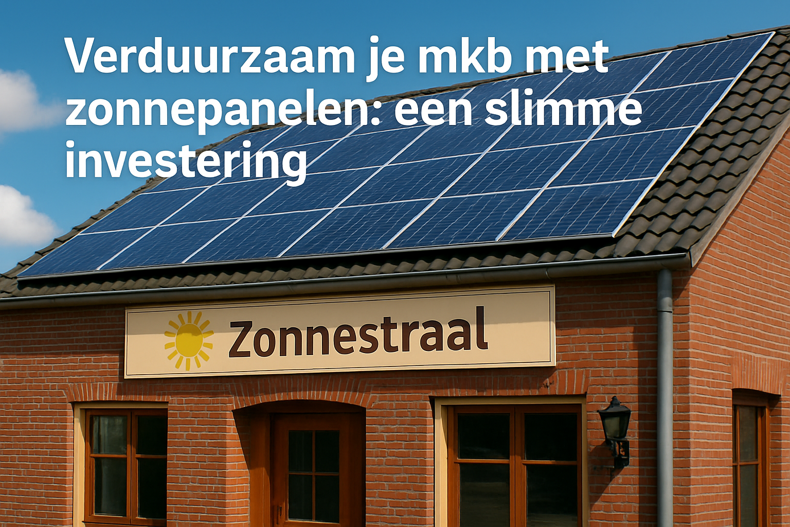 Verduurzaam je mkb met zonnepanelen: een slimme investering