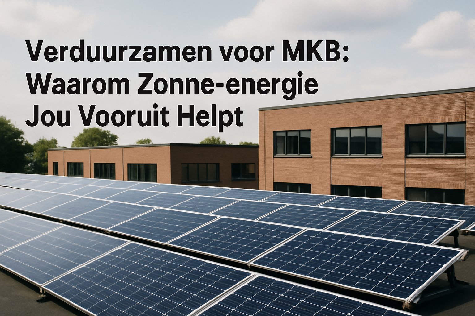 Verduurzamen voor MKB: Waarom Zonne-energie Jou Vooruit Helpt