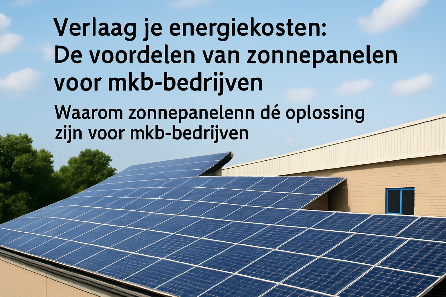 Verlaag je energiekosten: De voordelen van zonnepanelen voor mkb-bedrijven
