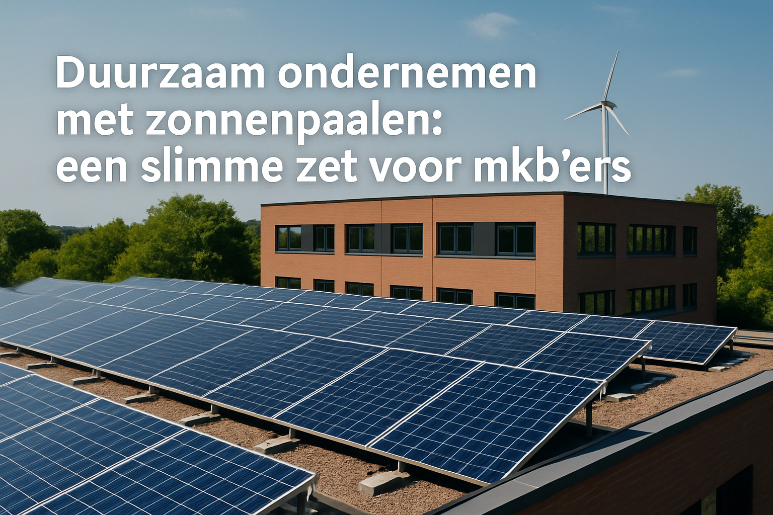 Duurzaam ondernemen met zonnepanelen: een slimme zet voor mkb'ers