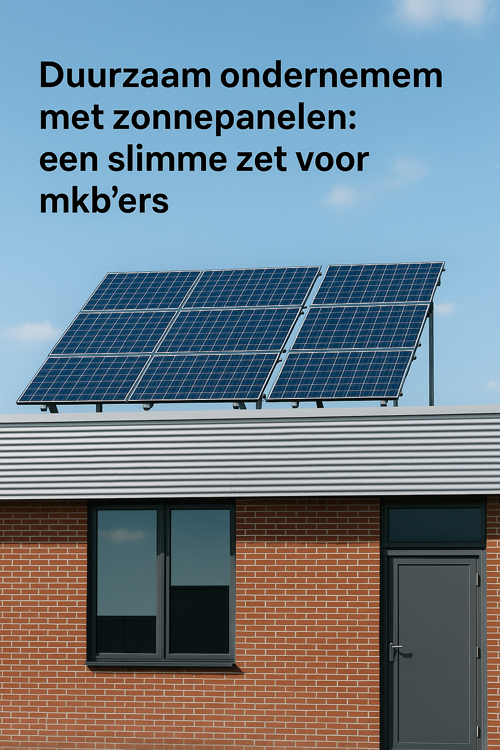 Duurzaam ondernemen met zonnepanelen: een slimme zet voor mkb'ers