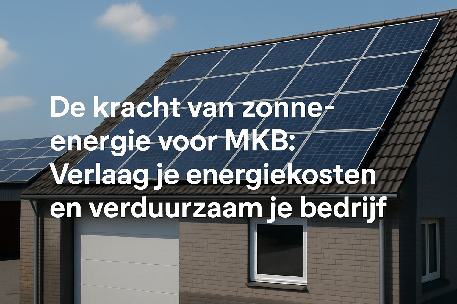De Kracht van Zonne-energie voor MKB: Verlaag je Energiekosten en Verduurzaam je Bedrijf