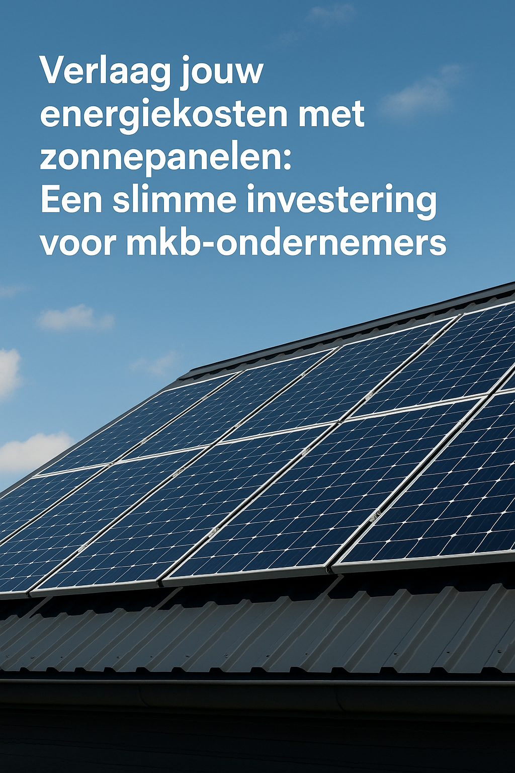Verlaag jouw energiekosten met zonnepanelen: Een slimme investering voor mkb-ondernemers