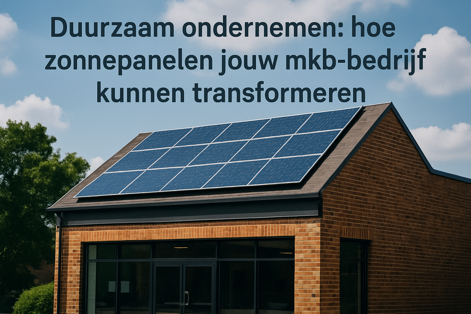 Duurzaam Ondernemen: Hoe zonnepanelen jouw mkb-bedrijf kunnen transformeren