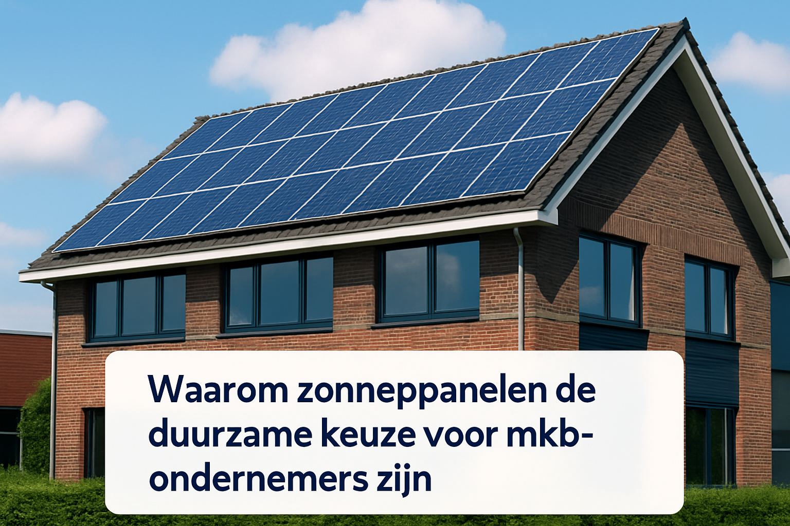 De voordelen van zonnepanelen voor mkb-ondernemers