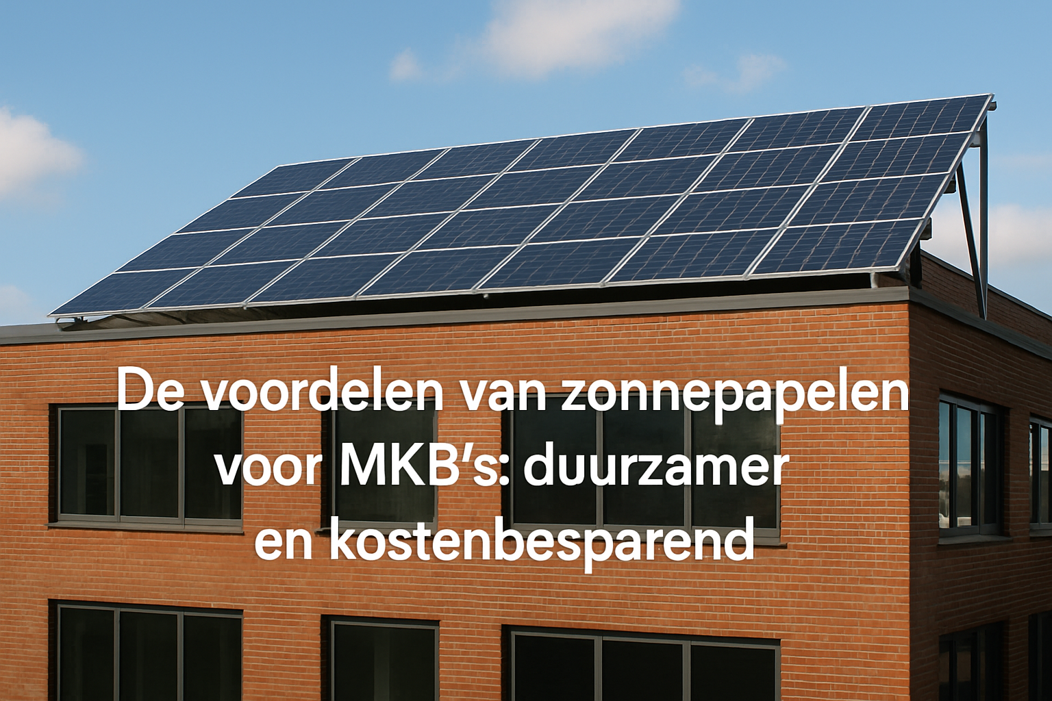 De Voordelen van Zonnepanelen voor MKB's: Duurzamer en Kostenbesparend