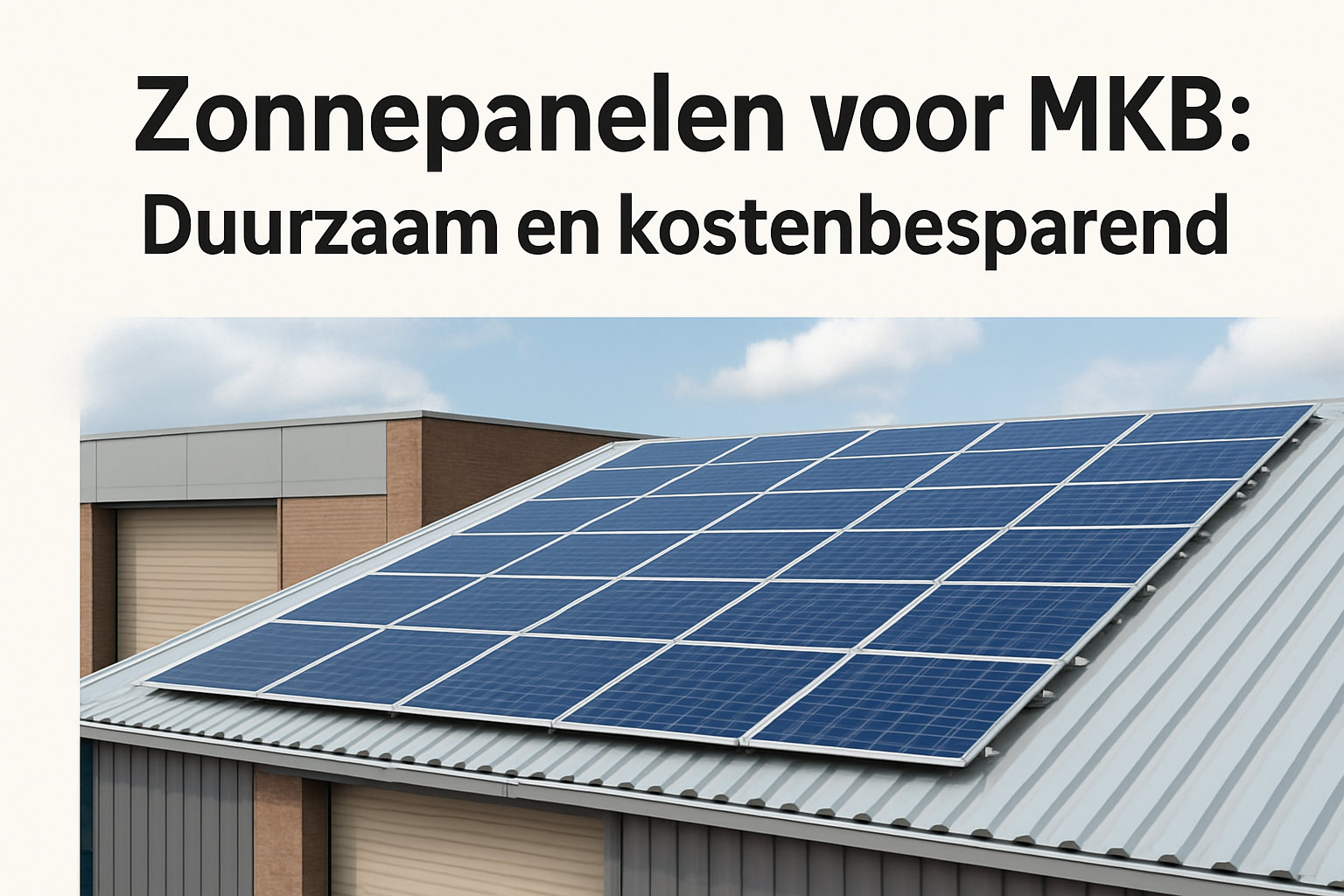 Zonnepanelen voor MKB: Duurzaam en kostenbesparend
