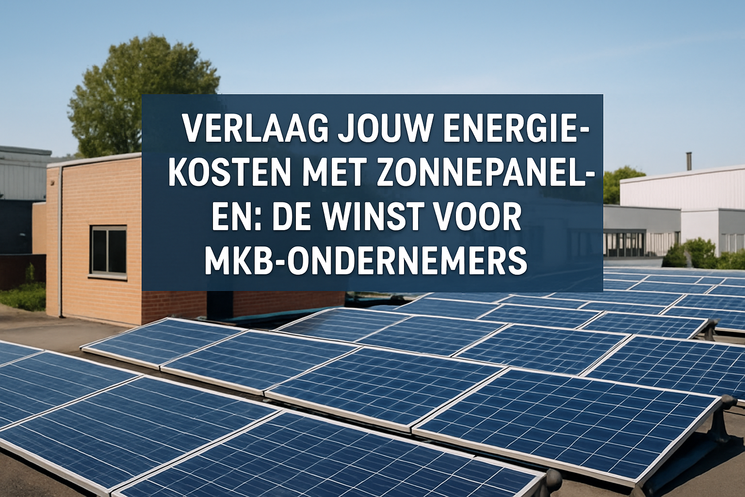 Verlaag jouw energiekosten met zonnepanelen: De winst voor mkb-ondernemers