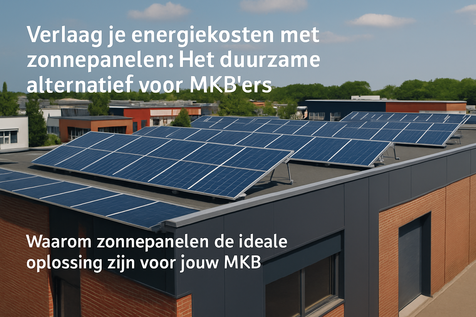 Verlaag Je Energiekosten Met Zonnepanelen: Het Duurzame Alternatief Voor MKB'ers
