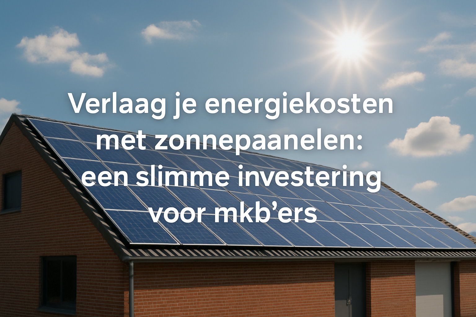 Verlaag je energiekosten met zonnepanelen: een slimme investering voor mkb'ers
