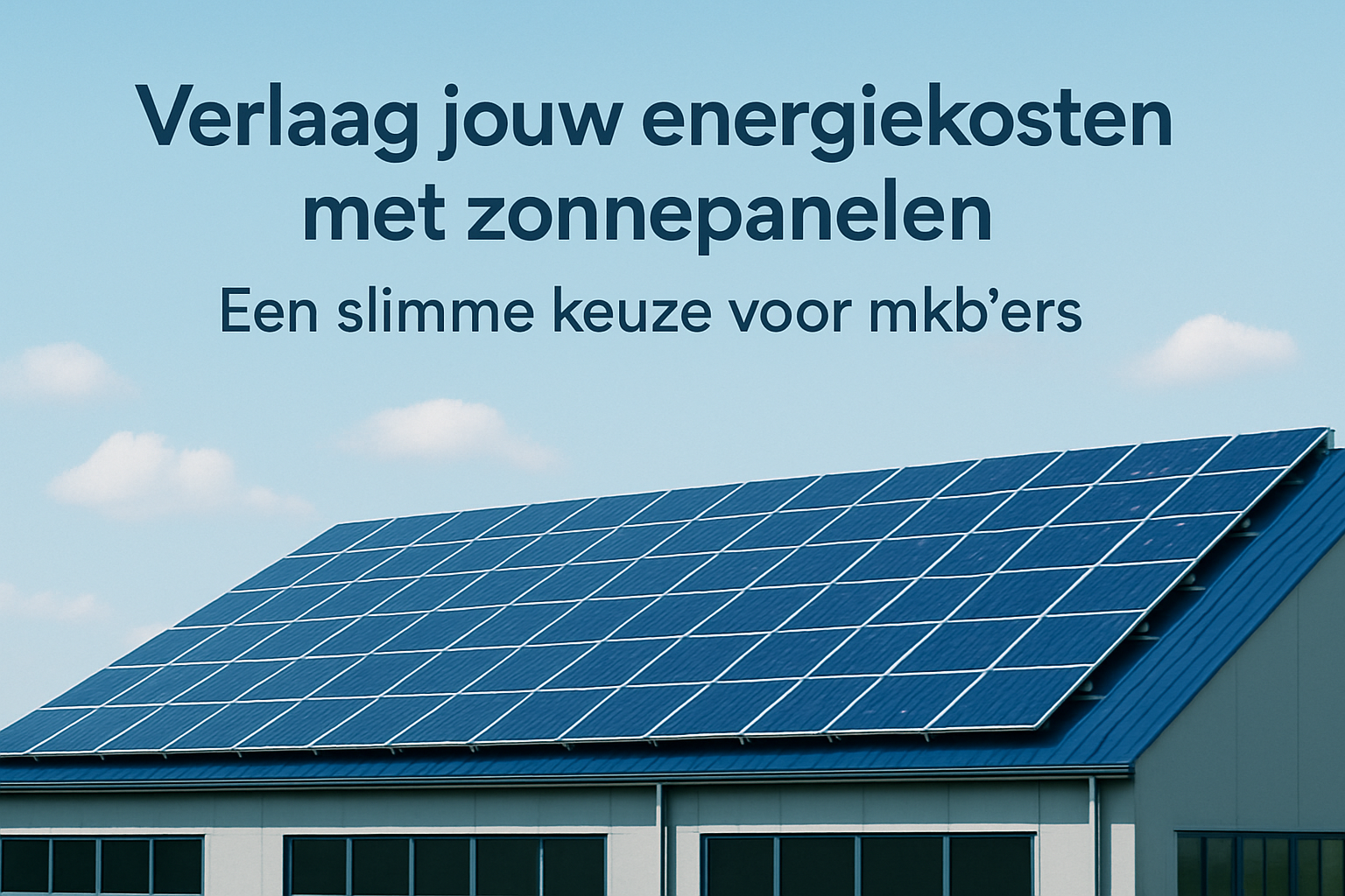 Verlaag jouw energiekosten met zonnepanelen: Een slimme keuze voor mkb’ers