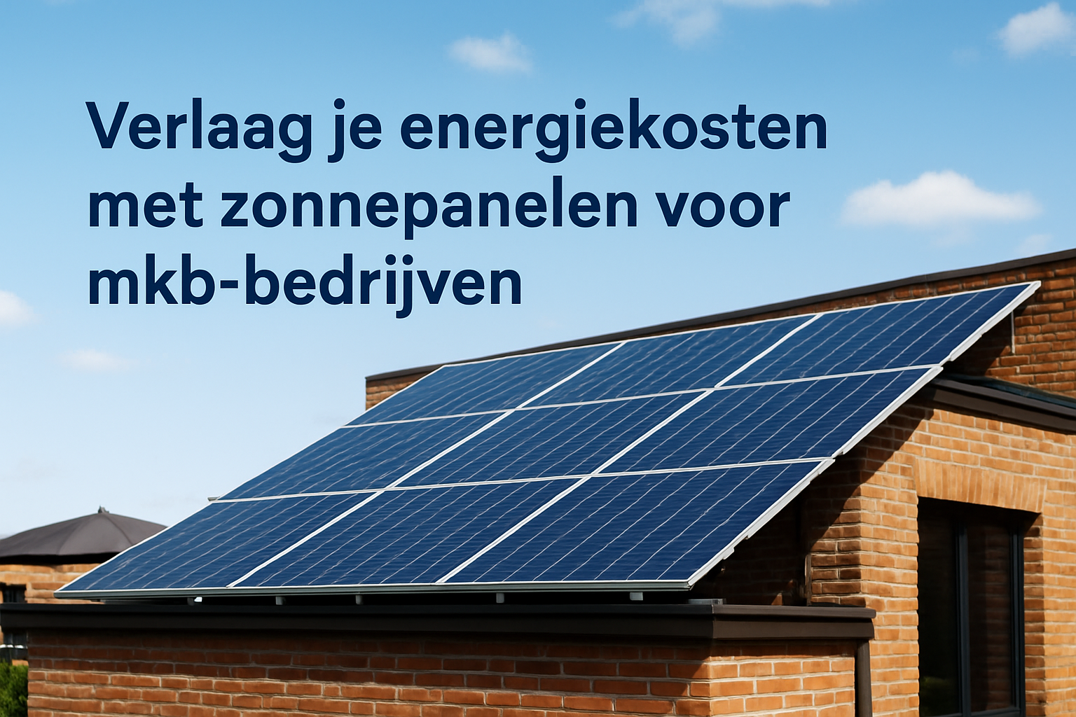 Verlaag je energiekosten met zonnepanelen voor mkb-bedrijven
