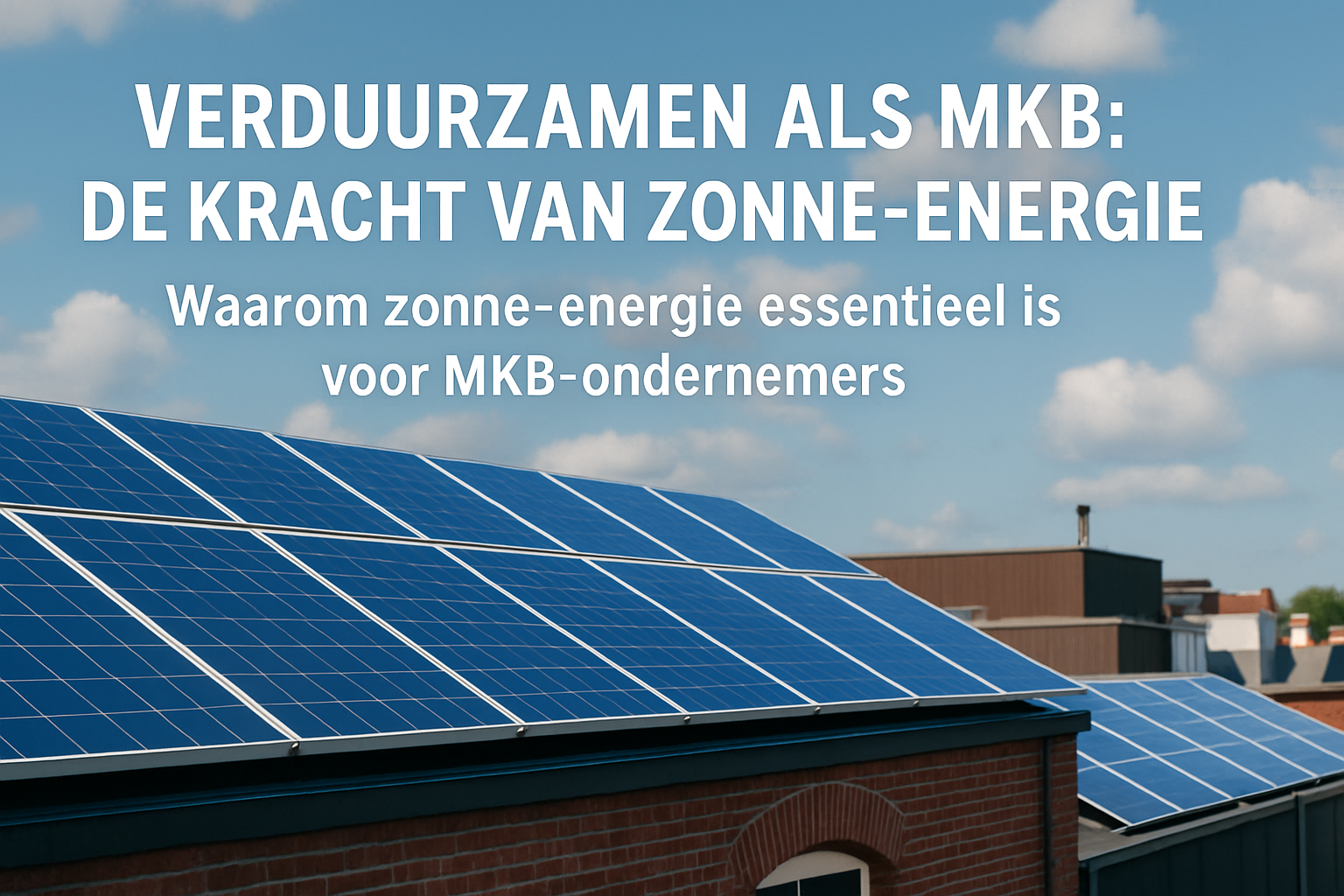 Verduurzamen als MKB: De Kracht van Zonne-energie