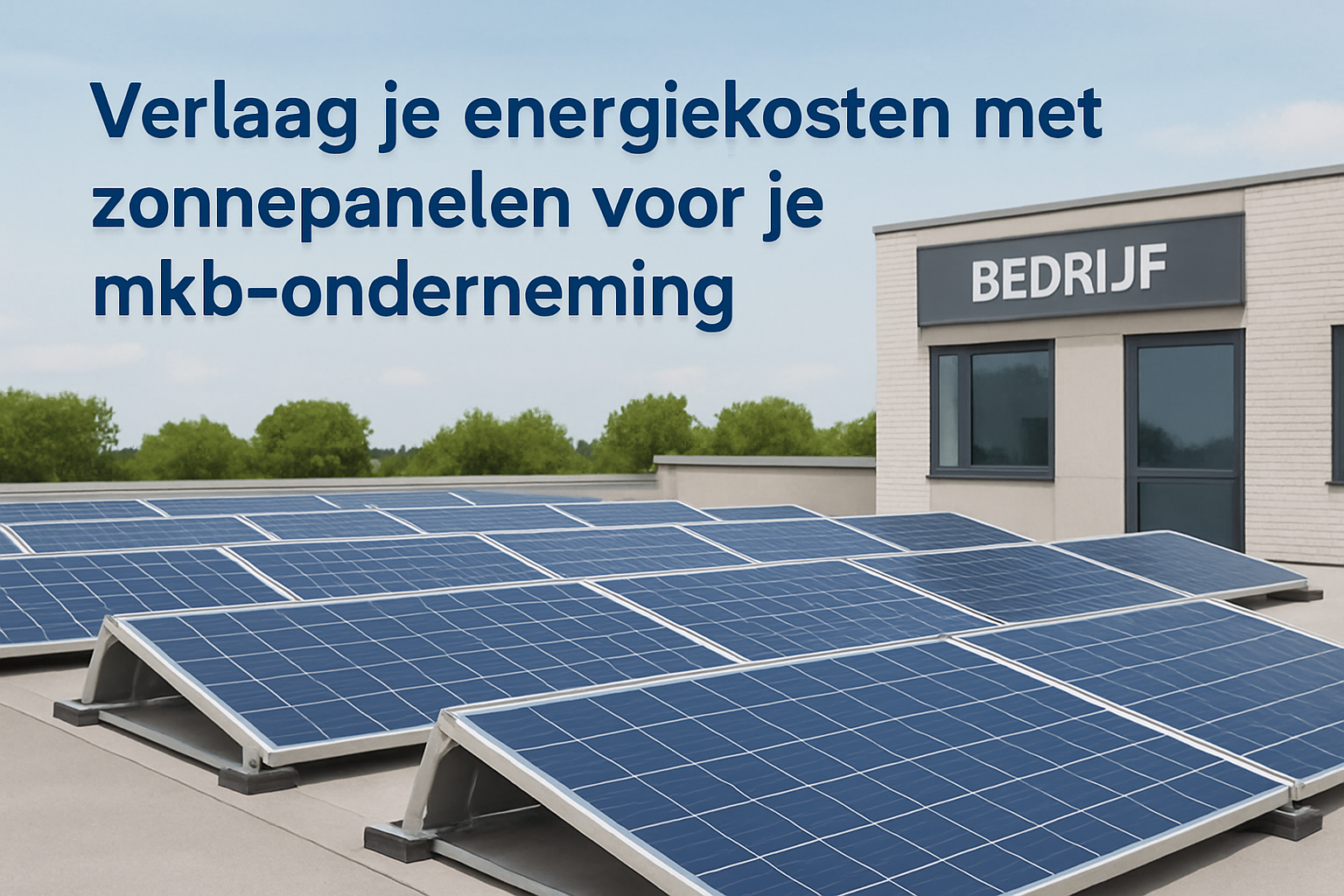 Verlaag je energiekosten met zonnepanelen voor je mkb-onderneming